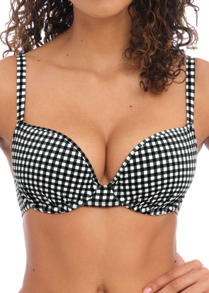 Freya Swim Check In formpressad bikiniöverdel D-J kupa mönstrad