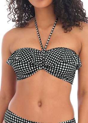 Freya Swim Check In bikiniöverdel bandeau D-I kupa mönstrad