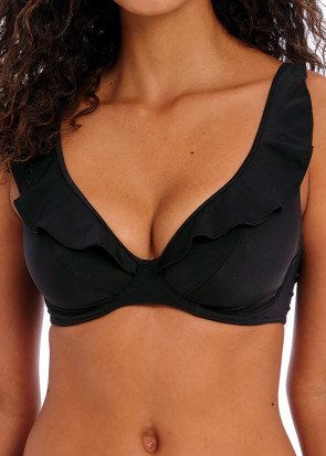 Freya Swim Jewel Cove Plain Black bikiniöverdel högt apex D-M-kupa 