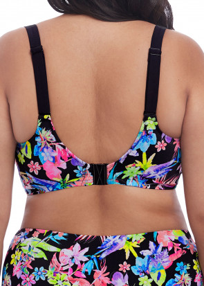 Elomi Swim Electroflower bikiniöverdel plunge E-L kupa mönstrad