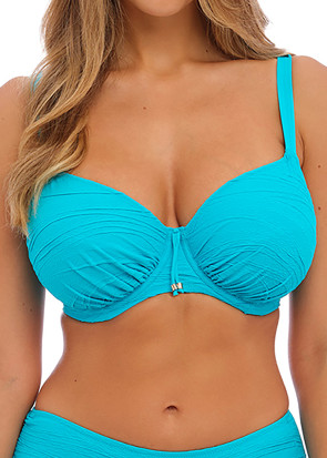 Fantasie Swim Beach Waves bikiniöverdel fullkupa D-K kupa turkos