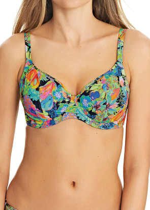 Freya Island Girl Plunge Bikiniöverdel D-L kupa mönstrad