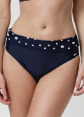 Abecita Pompom bikinitrosa med vikbar kant 36-48 Navy