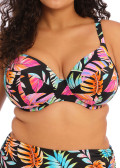 Elomi Swim Tropical Falls Black bikiniöverdel plunge F-N kupa